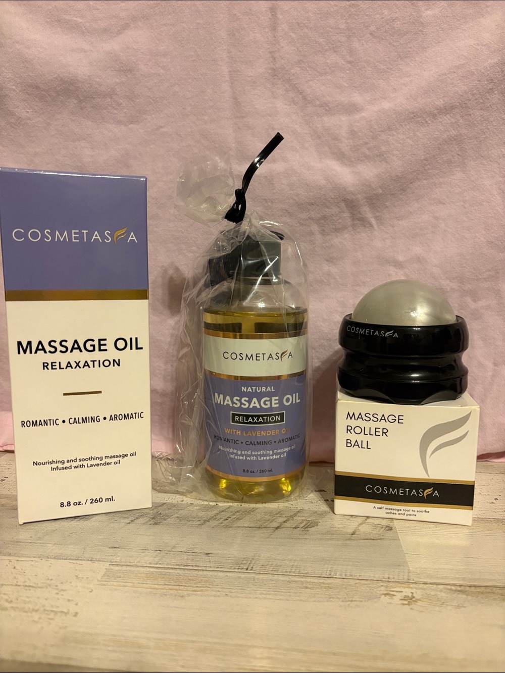 COS Massage Oil Relaxation and Massage Ball. New